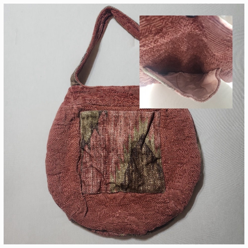 Boho Aztec Reversible Multiple Pocket Shoulder Bag - image 3